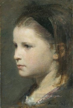 アンリ・ファンタン・ラトゥール Painting - 少女の頭 アンリ・ファンタン・ラトゥール
